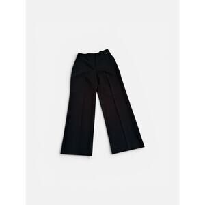 Camomilla Italian Made Black Flowy Straight-Leg Trousers Size 8